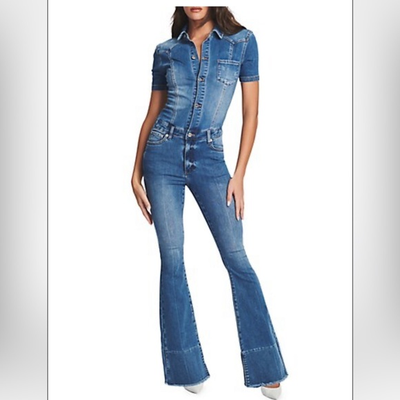 NWT: SER.O.YA Fallon Denim Jumpsuit Sz: XS Color: Bayside - Picture 5 of 13